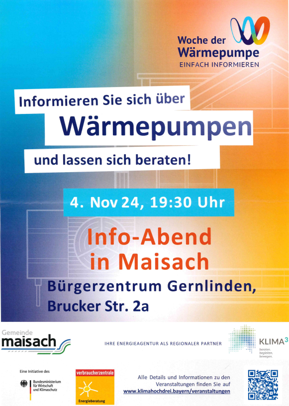 Einladung zum Info-Abend Thema "Wärmepumpen"